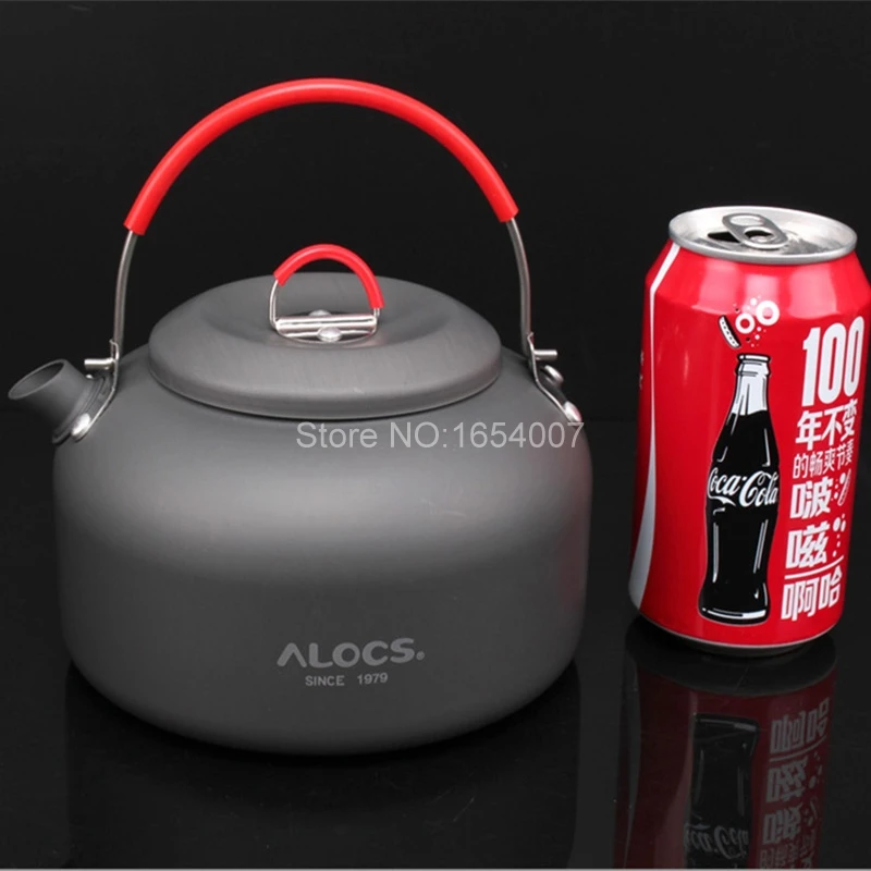 Alocs CW-K03 1.4L Портативный Алюминий Открытый посуда для пикника кемпинга удерживающий тепло чайник с теплообменником чайник-кофейник 210 г
