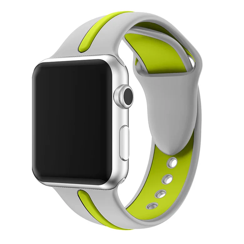OSRUI спортивный силиконовый ремешок для apple watch band 42 мм 38 мм iwatch band 44 мм/44 3 2 1 резиновый браслет наручные часы аксессуары