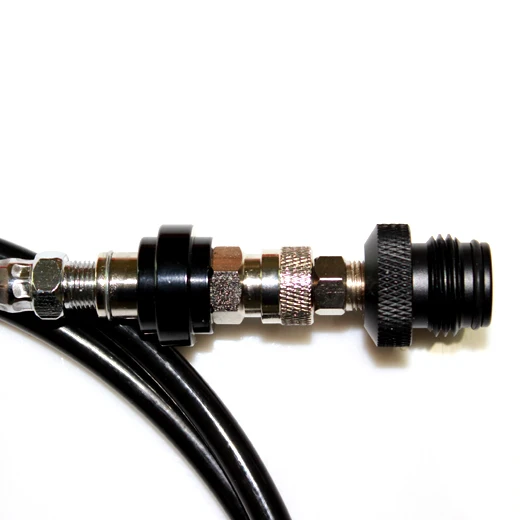 

Dual double 37" straight remote hose with quick disconnect and slide check airsoft NEW paintball free shipping