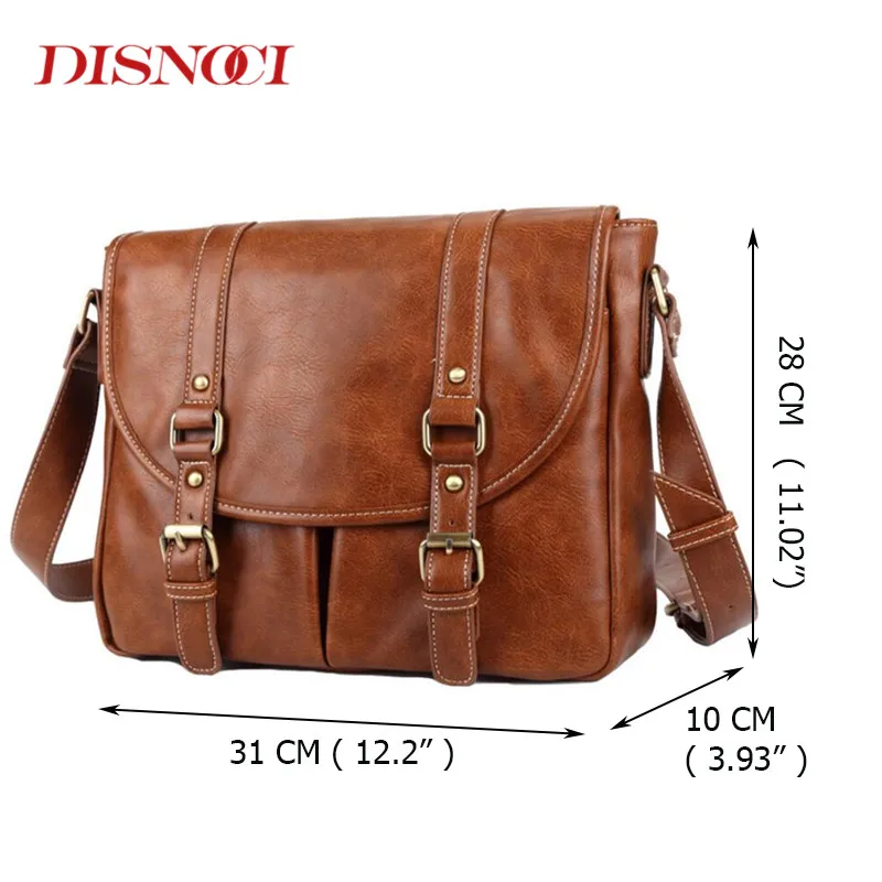 New Messenger Bag Men Retro PU Leather Men's shoulder bags male Casual Zipper Crossbody Bags clutch for men travel |
