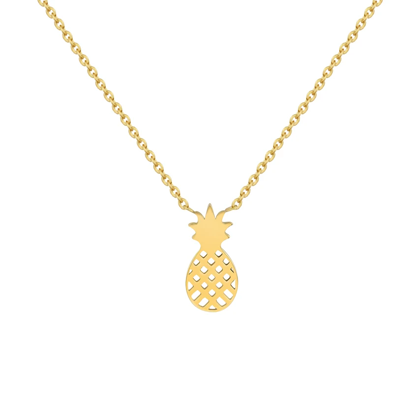 Великолепная сказка 2017 Dainty Роза Золотой ананас Чокеры для Для женщин jewelry