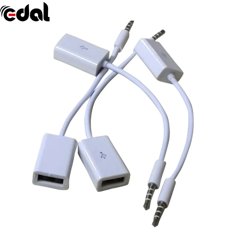 Jack 3,5 AUX аудио разъем к USB 2,0 конвертер USB кабели AUX шнур для автомобиля MP3 динамик U диск USB флэш-накопитель аксессуары S