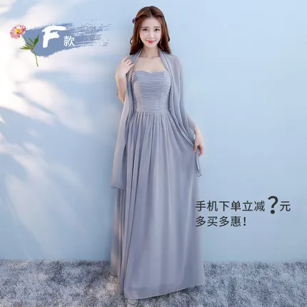 Vestido Longo, розовые платья подружек невесты, новинка, элегантное серое длинное свадебное платье трапециевидной формы с v-образным вырезом, Robe De demoiseur D'honneur - Цвет: CG00325GF