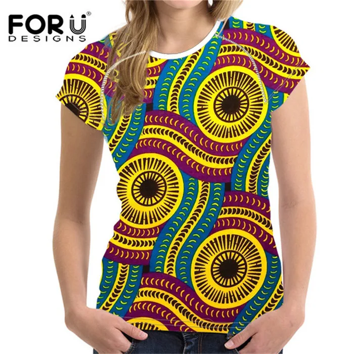 FORUDESIGNS/3D футболка для женщин модная уличная одежда с коротким рукавом в