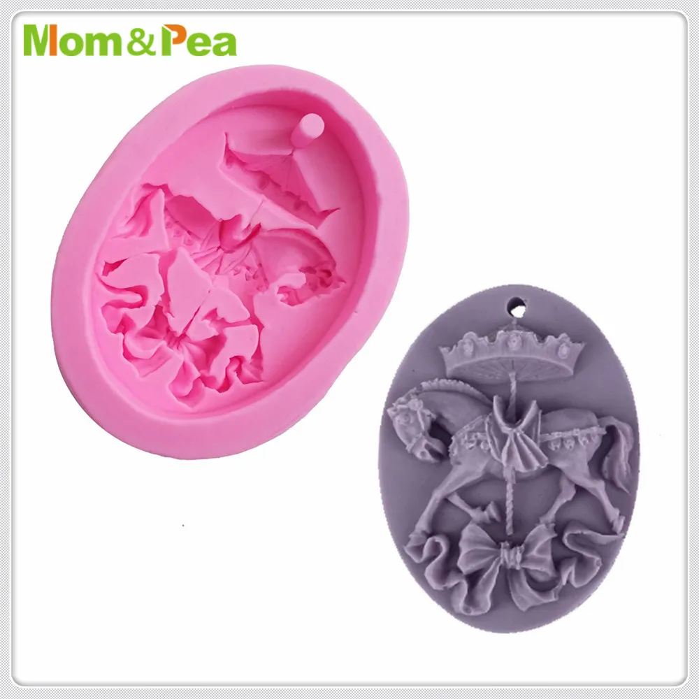 Mom &amp Pea mpa92 силиконовая форма для украшения торта в виде деревянной лошади