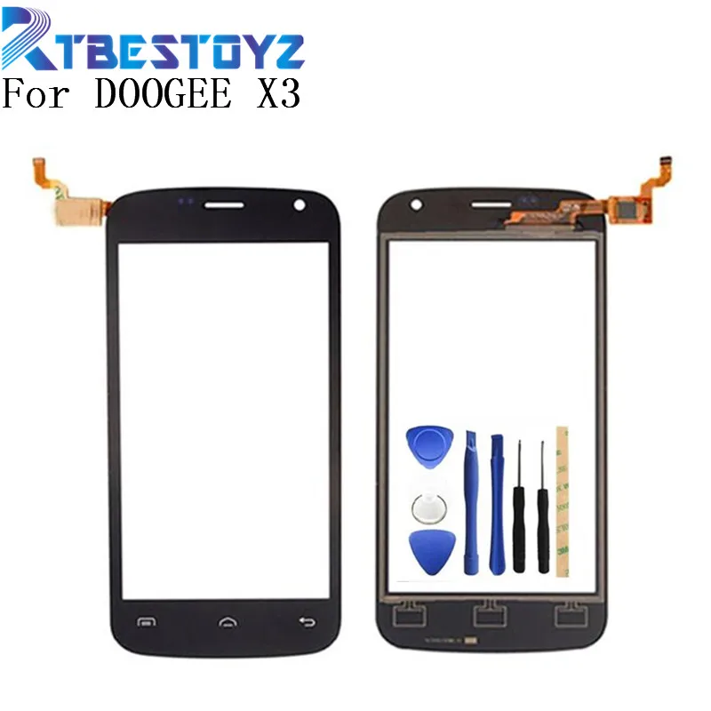 RTBESTOYZ 4 5 дюймовый датчик для DOOGEE X3 сенсорный экран передняя панель Для стеклянный