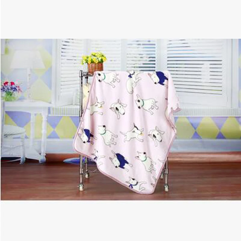 Японский мультфильм коралловый флис теплое одеяло кошка собака 100x80 см терьер