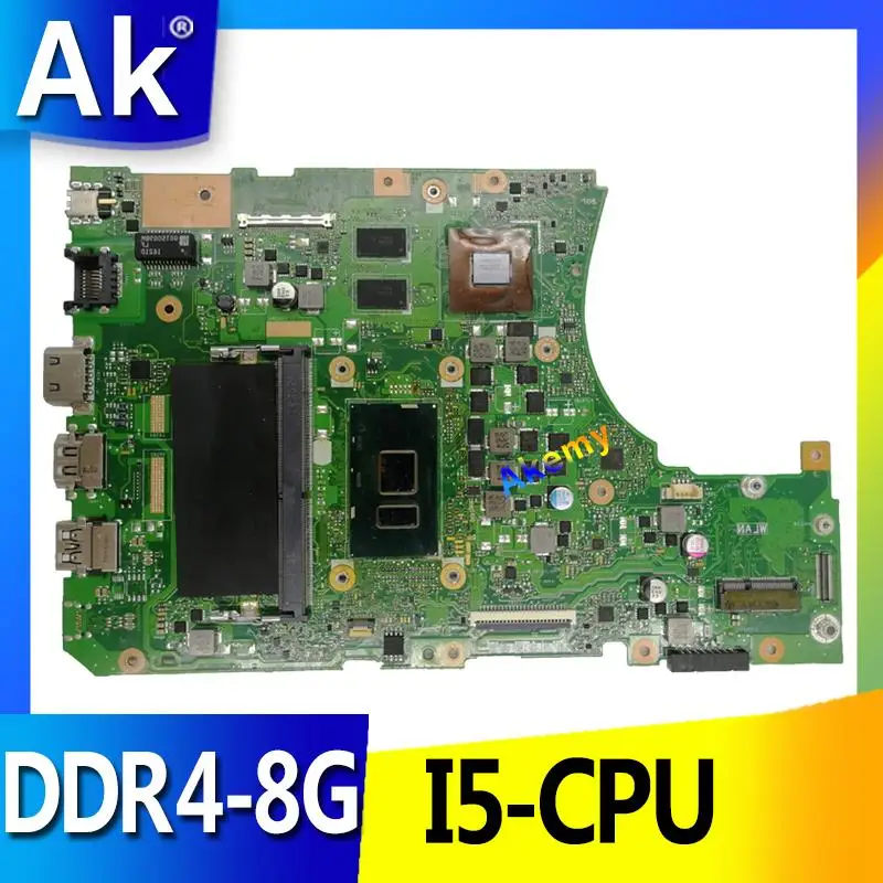 AK X556UV материнская плата для ноутбука I5 CPU DDR4 8G RAM For Asus X556UQ X556UB X556UR тестовая