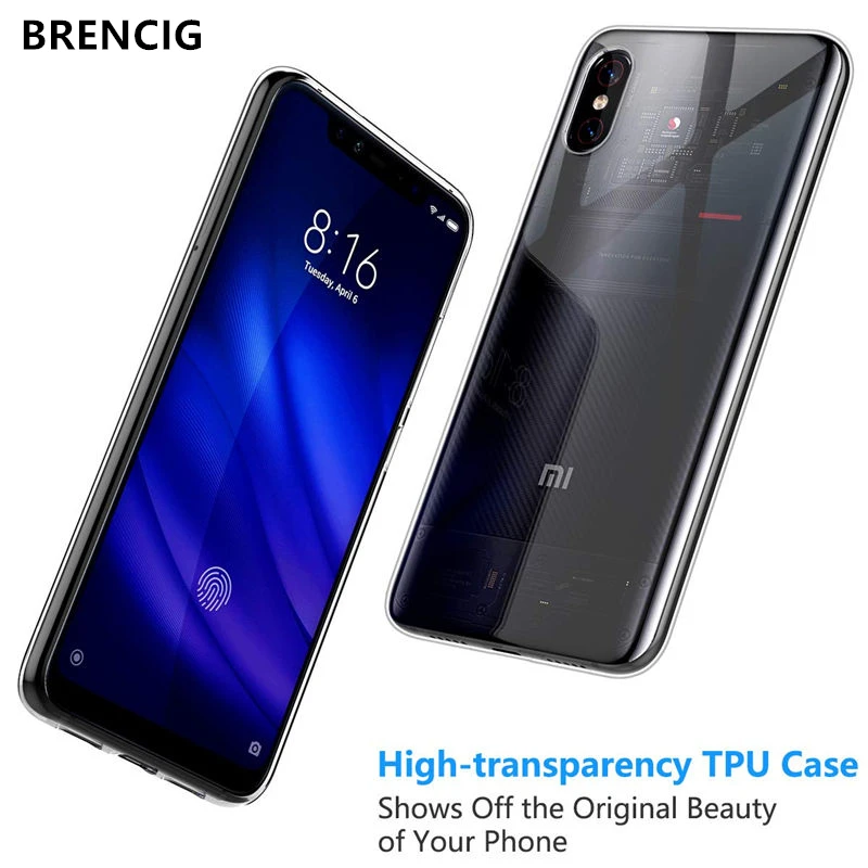 Для Xiaomi mi 8 9 SE силиконовый прозрачный Футляр задняя крышка чехол для телефона Red