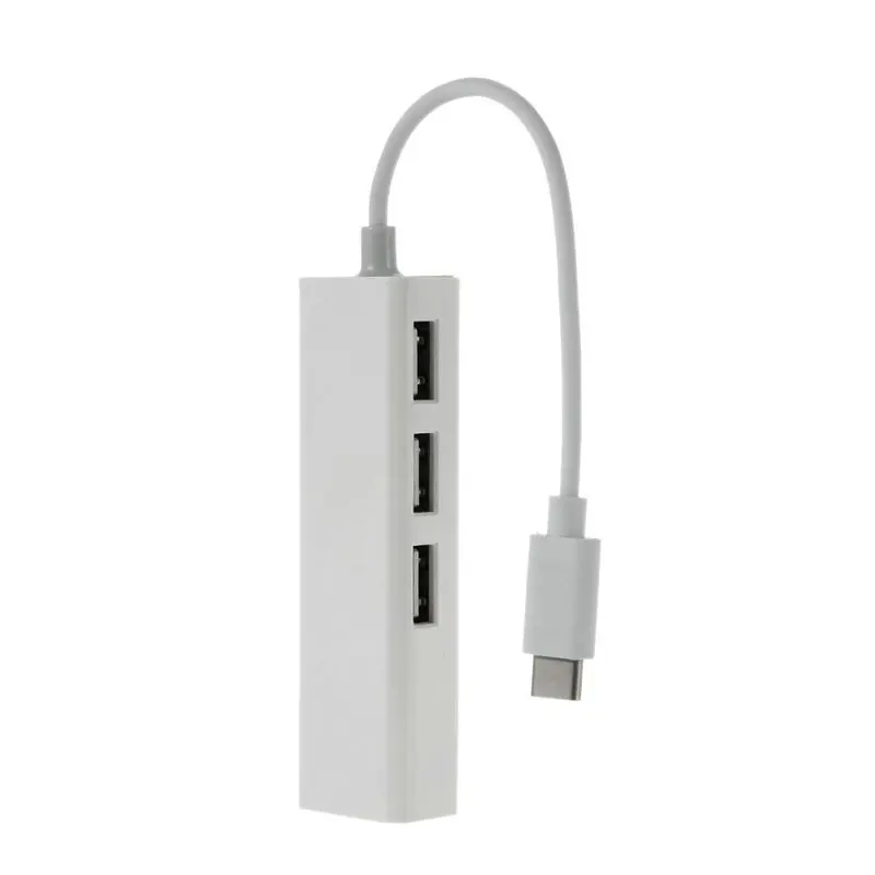 USB 3,1 type C USB-C, 3 порта, концентратор rj45, Ethernet, сетевой адаптер LAN, адаптер, кабель для Macbook и Chromebook