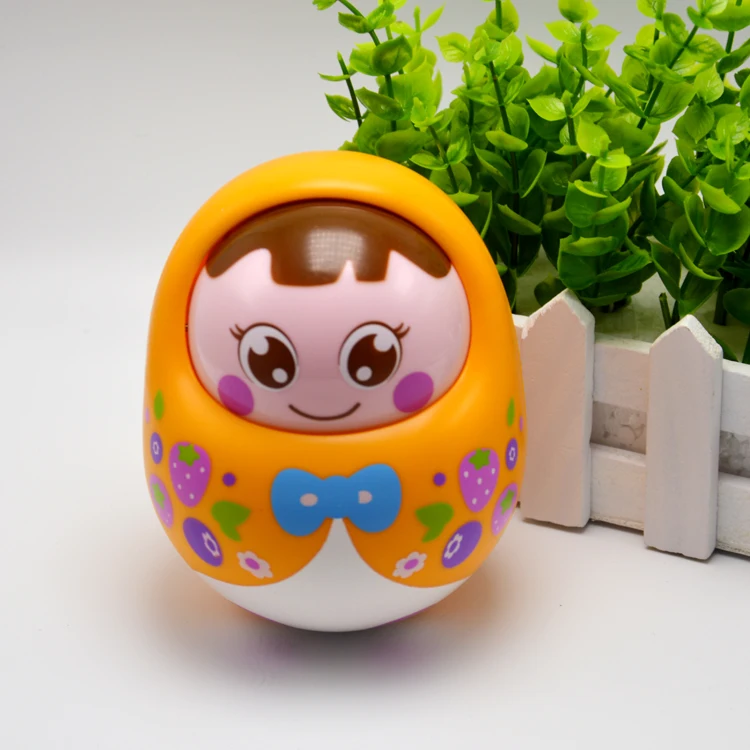 Cartoon Tumbler Doll Roly-poly Mobile Musical Baby Rattles Toys For baby toys for babies Mini Girl Toy Matlyoshka doll |