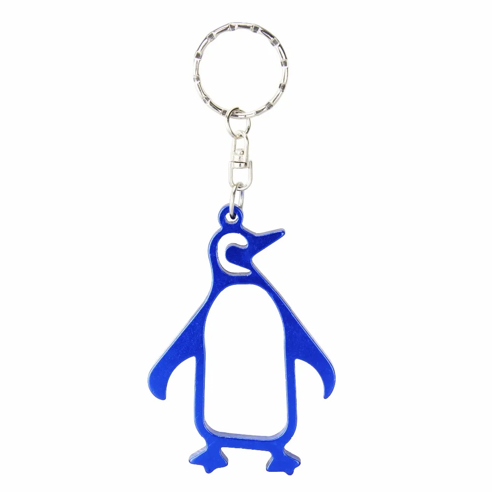 Темлум 6 шт. Алюминиевый сплав Милый пингвин-бутылочный открывашка для пива с ключами Свадебные подарки можно персонализировать логотипом Ключница на.