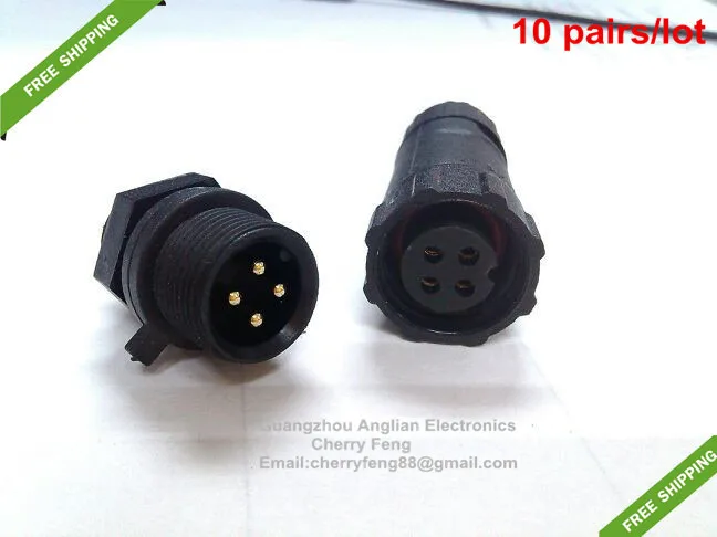 Бесплатная доставка! Водонепроницаемый разъем 4 контактный панельный класс