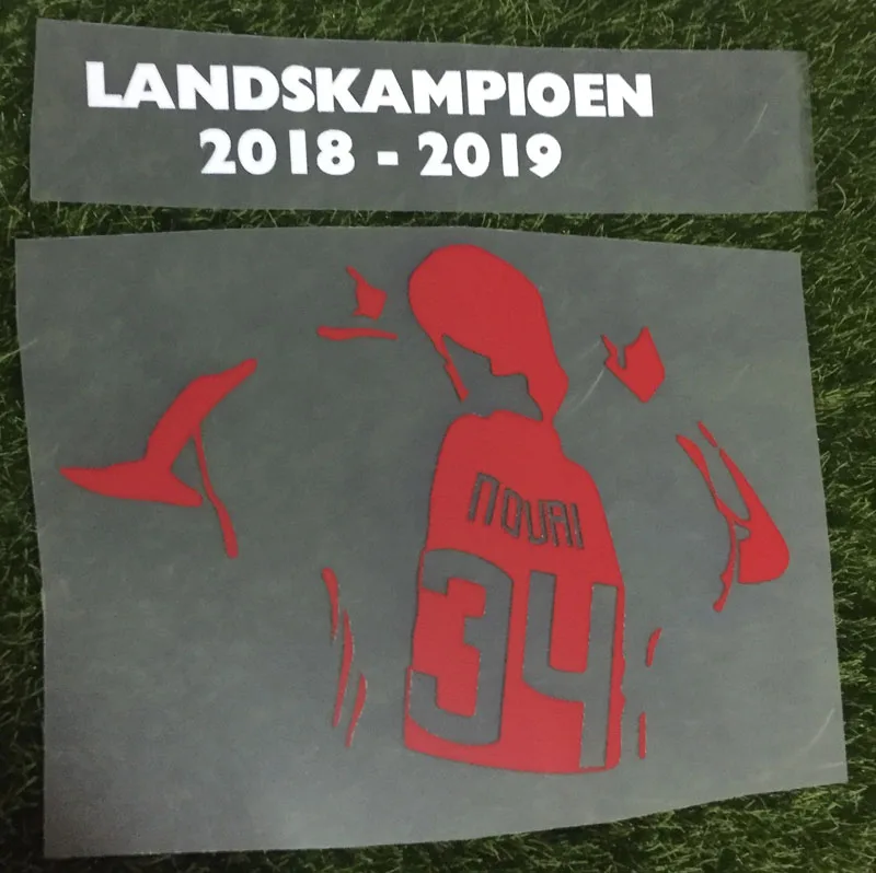 Коллекция года, серия чемпионов Eredivisie Match Details Landskampioen и Trend To Nouri Patch, Футбольная нашивка, значок