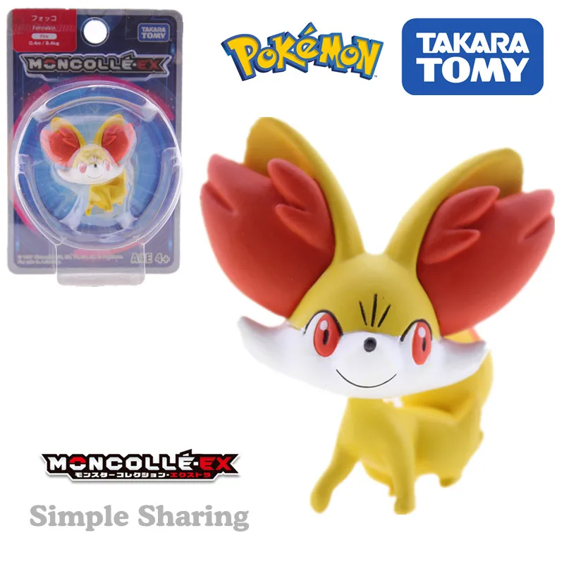 TAKARA TOMY tomica фигурки Покемон Монстр коллекционные игрушки 1,5 Горячая поп миниатюрный аниме набор для сборки фигурки, модель забавных детских игрушек серии - Цвет: Fennekin