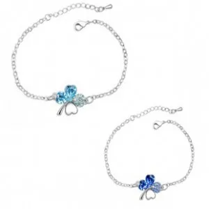 Женский браслет с четырехлистным клевером серебряным покрытием 2014 | Украшения и