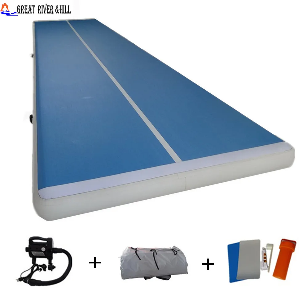 

Great river hill gymnastic mat air gym track easy carry 6m x 2m x 20cm