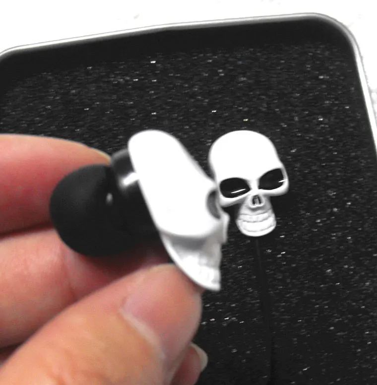 Красивые Наушники вкладыши с металлическим черепом на Хэллоуин стерео наушники