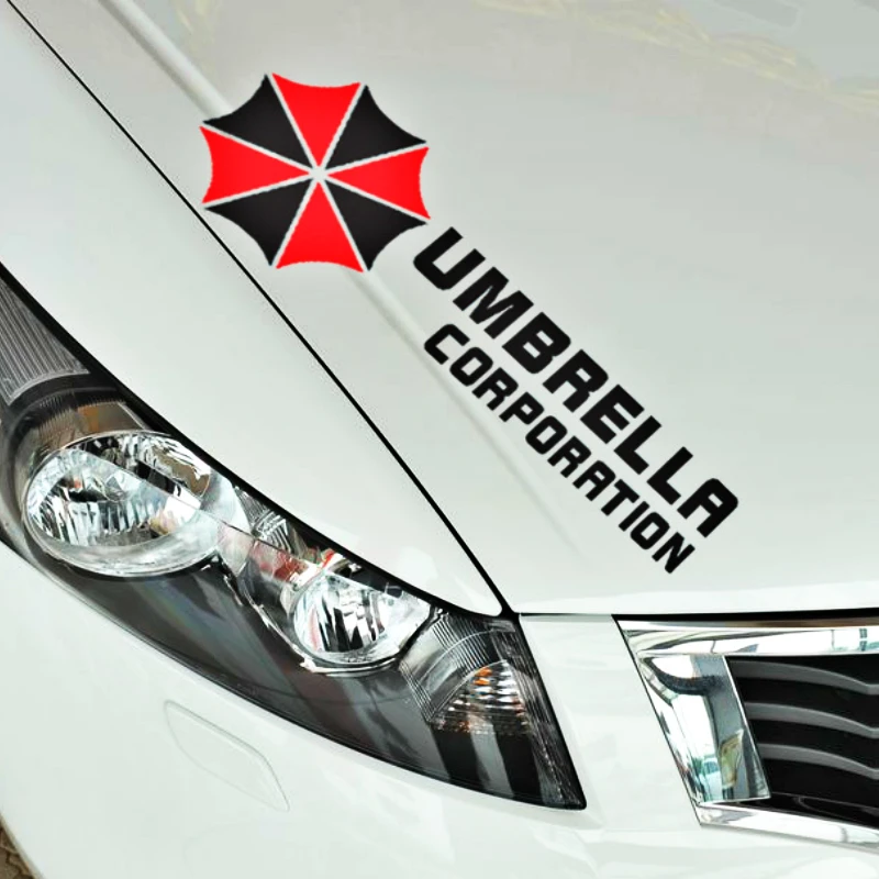 Etie 2 X Umbrella coration светоотражающие автомобильные наклейки и наклейки забавные аксессуары для Toyota ford, chevrolet, Volkswagen Golf Honda - Название цвета: Черный