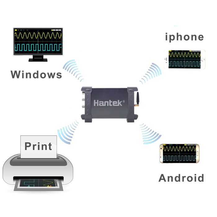 Цифровой мини-осциллограф Hantek iDSO1070A 2 канала USB поддержка Wi-Fi Android IOS | Инструменты
