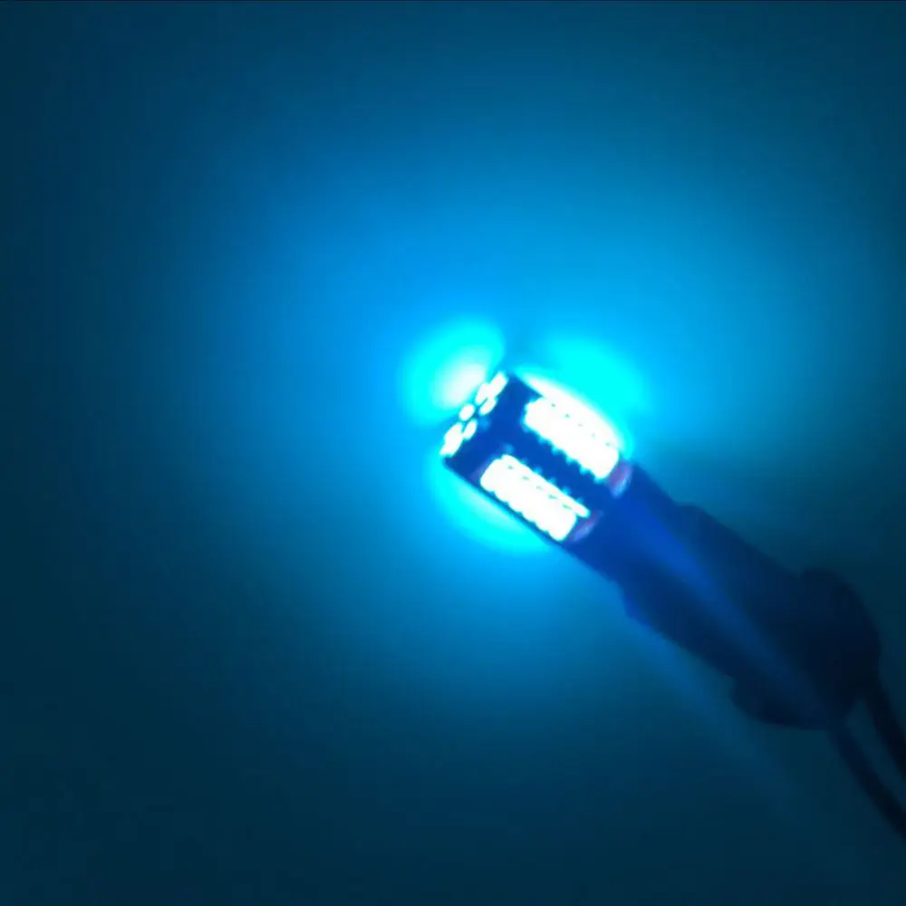 Кристально-синий 6 шт. T10 168 192 W5W 57 SMD 3014 Светодиодный Canbus без ошибок габаритный автомобильный фонарь парковочная лампа 57smd мотор клиновидная лампа белый красный синий желтый - Испускаемый цвет: Кристально-синий