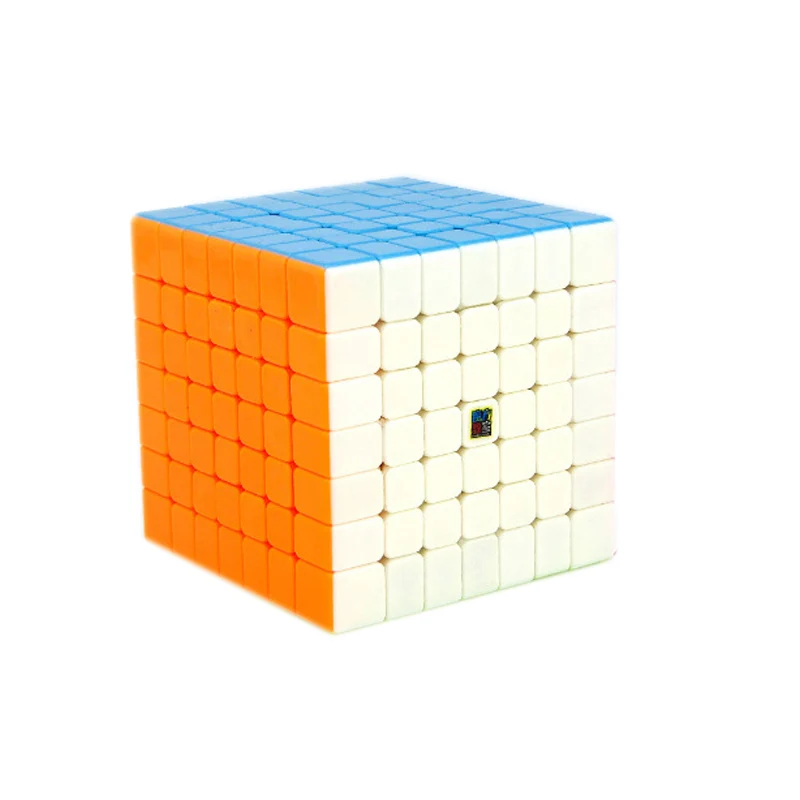 MofangJiaoshi MF7 7x7x7 куб скорость 7 слоев черный стикер Нео головоломка 7x7 Cubo Magico 7*7*7 кубики для обучения игрушки для детей - Цвет: Stickeless