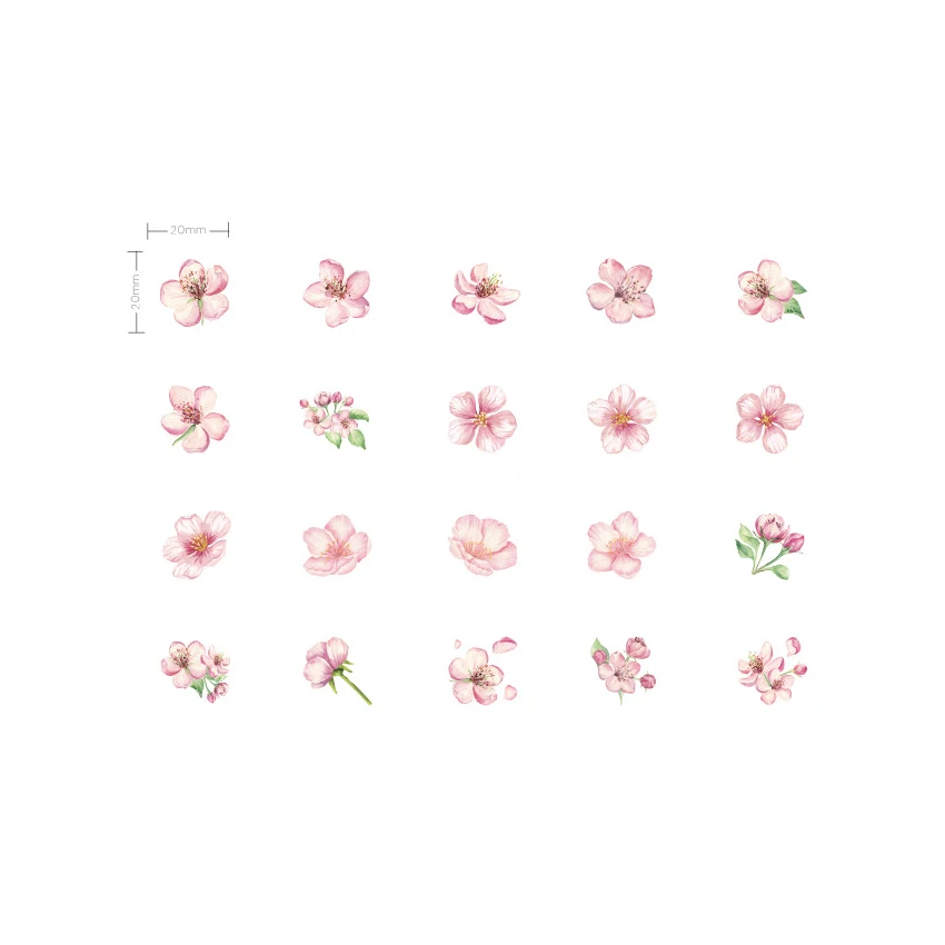 Cherry blossom 100 шт./лот, милые наклейки в виде мешков из пряжи, блокнот, альбом, декоративные наклейки для поделок, дневник, канцелярские наклейки, детский подарок - Цвет: Cherry blossom