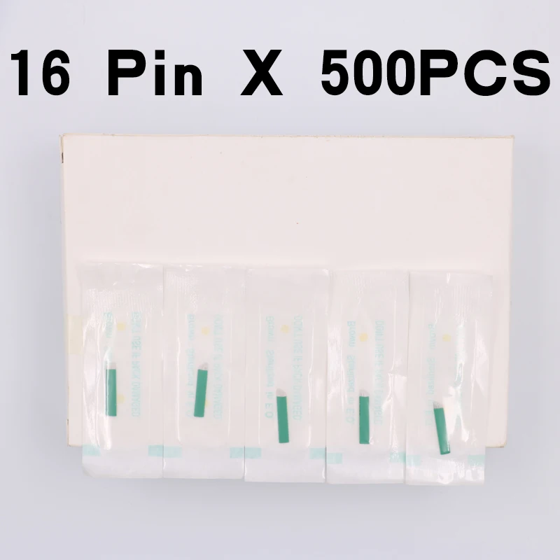 500 шт 0 20 мм Диаметр 16 pin микроблейдинг иглы Лезвия Lamina Agulha Sobrancelha tebori Pontas Flex brow|Иглы