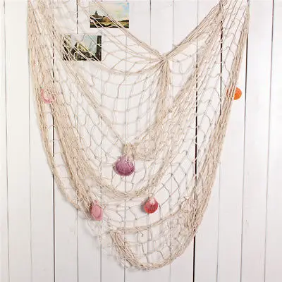 

Fishing Net Sea Shell Starfish Hanging Home Wall Decoration Nautical Ocean Theme Home Decor
