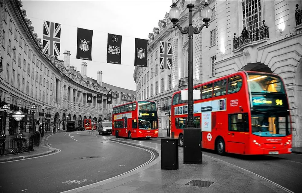 Современные 3d обои для гостиной фрески красный Лондонский автобус нетканые