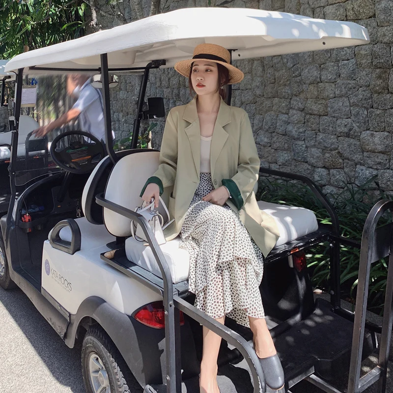 Elegant Notched Collar Bright Color Women Blazer 2019 Single Breasted Female Jacket Outwear Full Sleeve Office Ladies Blaser | Женская