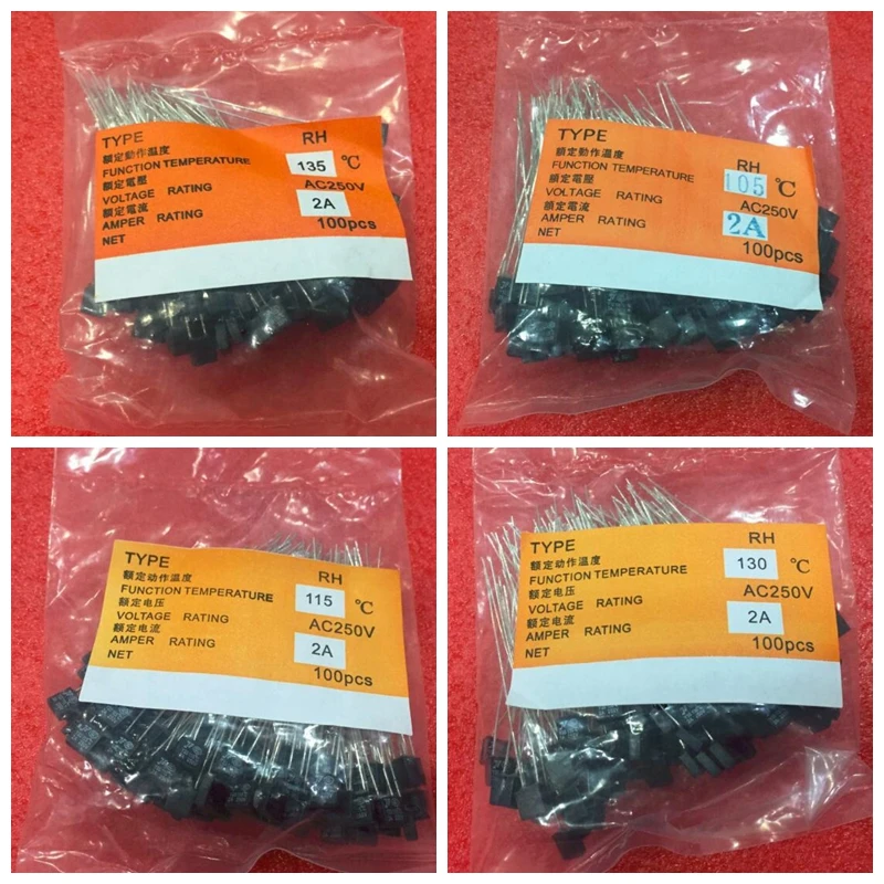100pcs RH 145C 145Degree 140 Thermal Fuse temperature fuse 2A 250V fan motor thermal | Обустройство дома