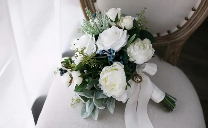 Modabelle 2017 Свадебный Букет Buque Де Noiva Casamento Да Искусственные Цветы Флорес Artificiales