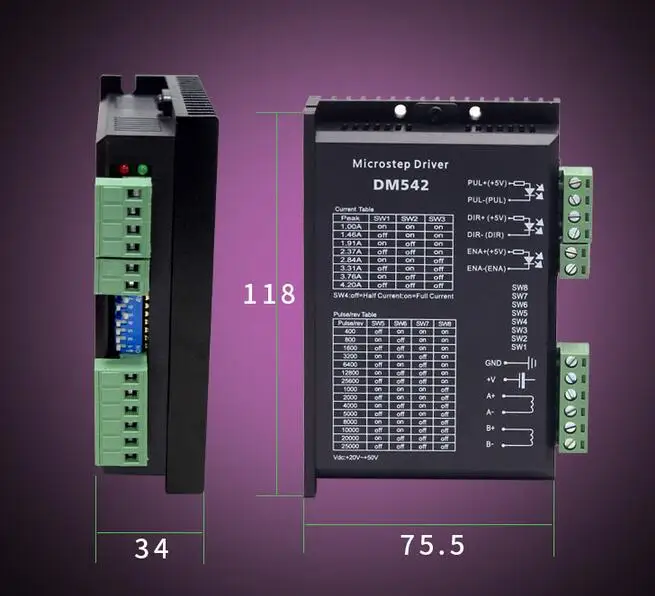 Шаговый Драйвер DM542 для двигателя 57 шаговый nemo 23 4A 32|stepper driver|driver for stepper motormotor driver |
