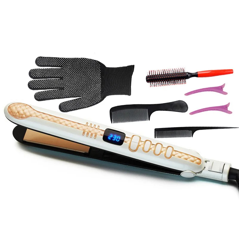 Профессиональный электрический выпрямитель для волос с ЖК дисплеем