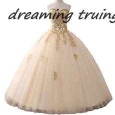 In Stock Ball Gowns Sweet 16 Long Quinceanera Dresses With Gold Appliques For 15 Years Vestidos De Anos 2019 | Свадьбы и торжества