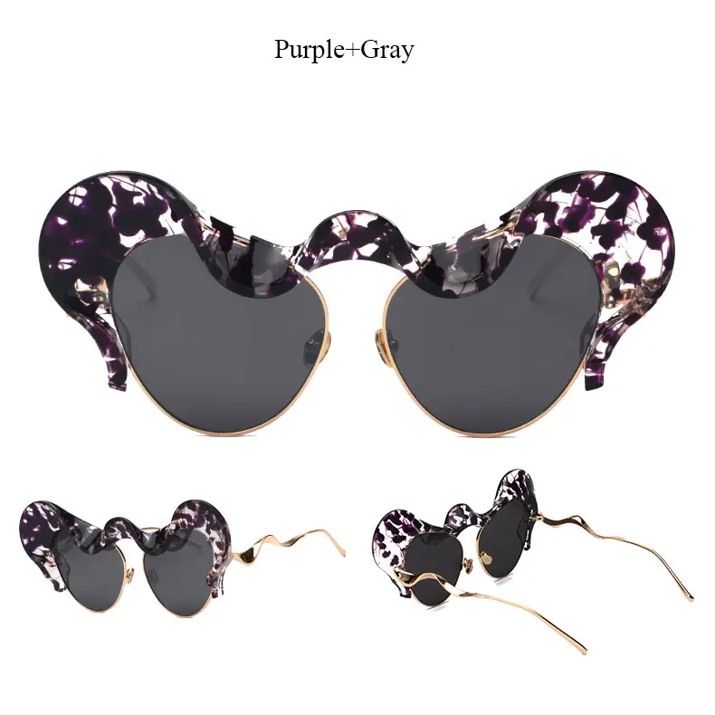 Уникальные высококачественные женские солнцезащитные очки в цветочной оправе