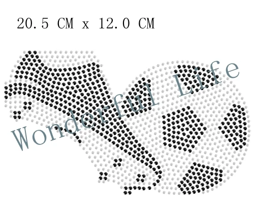 Качественный замечательный футбольный мяч со стразами и бриллиантами футболка с