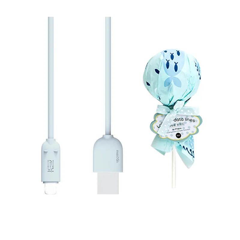 Maoxin usb кабель кабель для айфона кабель micro usb кабель usb type c провод для зарядки быстрая зарядка шнур для зарядки телефона милый кабель - Цвет: Blue