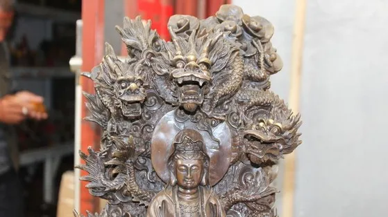 YM 319 60 см Φ Nine Dragon Kwan-Yin Pure китайский буддийский Quanyin | Дом и сад