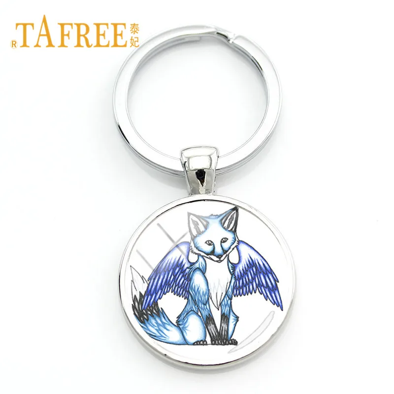 WF11 TAFREE, стеклянные драгоценные камни, брелок для сумочки, автомобильный брелок, милая Лисичка, подвеска, брелок для ключей, животное, клипса, искусство, ювелирное изделие для детей, подарок WF02 - Цвет: WF11