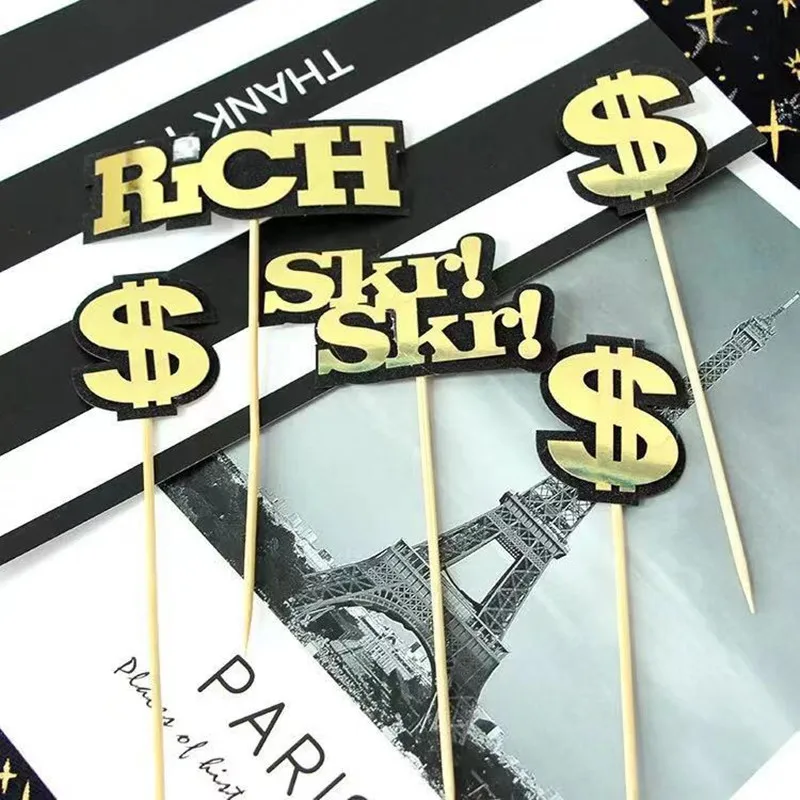 Флаг для торта на 1 й день рождения с мультяшным рисунком|Товары украшения тортов|