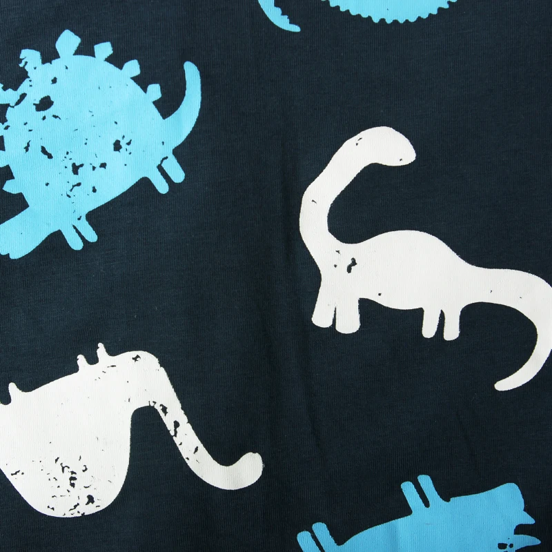 Осень 2017 модная одежда для маленьких мальчиков с принтом динозавра длинными