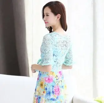 Light Green Carol diaries, кружевное шифоновое болеро, элегантное болеро с рукавом, Обрезанное болеро, шаль, короткие куртки, накидка, кардиган размера плюс, верхняя одежда - Цвет: Light Green