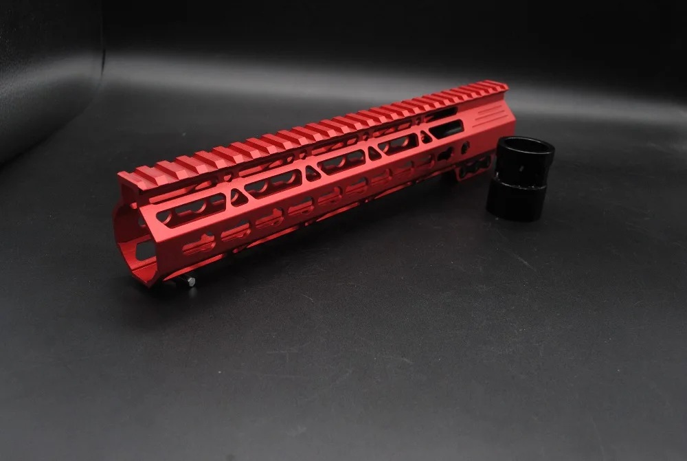 TriRock Black/Tan/Red 11 дюймов Keymod зажим Handguard Free Float Picatinny Rail Mount System Fit .223/5.56 Rifle AR