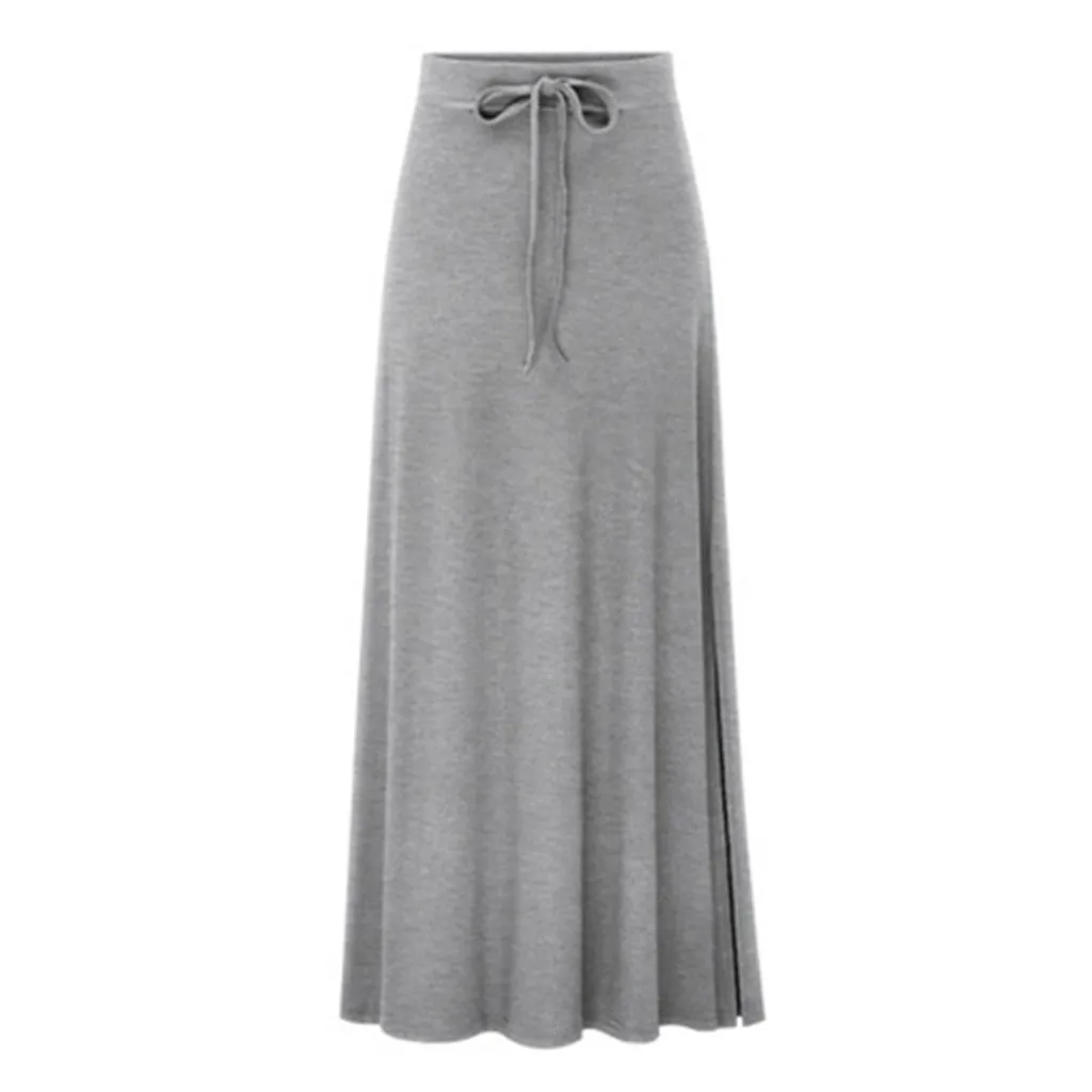Летняя модная юбка с карманами Высококачественная однотонная винтажная до
