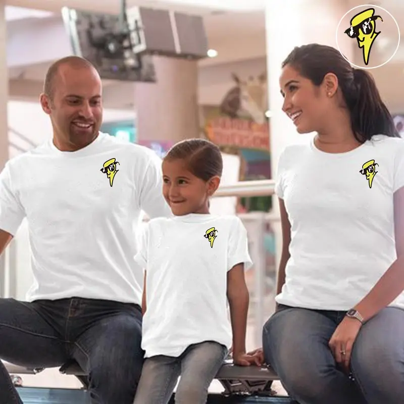 

lightning cartoon funny family matching tshirts clothes baby mommy and me girls outfits novelty cotton mother daughter kids sets