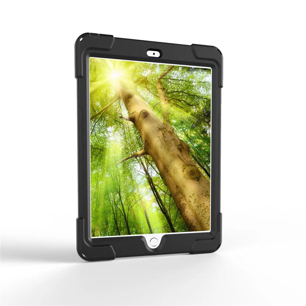 Для нового iPad 9,7 прочная подставка противоударный чехол с защитой экрана с поворотным на 360 градусов ремешком на руку