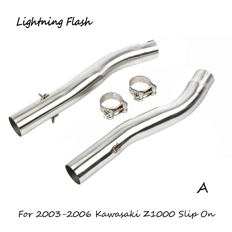 A ( 2003-2006 ) Для Kawasaki Z1000 выхлопной трубы слипоны 2003 2004 2005 2006 2007 2008 2009 2010 2011 2012 2013 Mid заголовка - Цвет: A ( 2003-2006 )