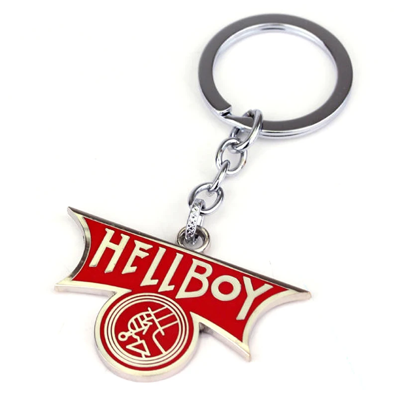 2003 HELLBOY металлический фильм промо брелок-HELL мальчик Рон PERLMAN брелок кольца ювелирные изделия подарок для мужчины